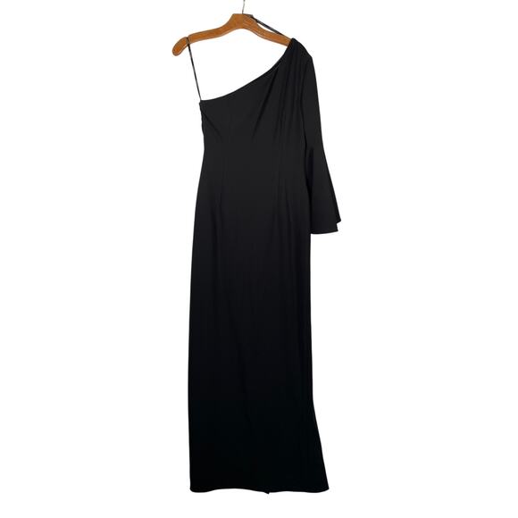 Calvin Klein Dress Women's 4 Black One-Shoulder Maxi Gown Formal Party Holiday - Picture 2 of 5